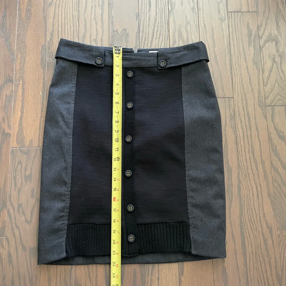 FRANKIE MORELLO MILAN SWEATER FRONT STRETCH WOOL SKIRT